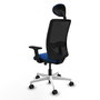 PIQUERAS Y CRESPO Silla de oficina Zulema Azul y Negro con mecanismo Sincro/Traslack