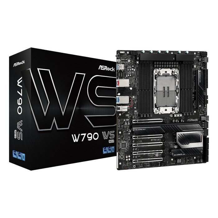 ASRock W790 WS R2.0 Placa Base E-ATX Servidor Intel Socket 4677 Compatible con Intel Xeon W DDR5 RAM hasta 2 TB