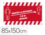 Novus dahle Alfombra de suelo Novus Manten la Distancia Fondo Rojo 85x150 cm