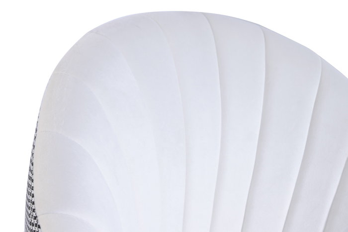 DKD Home Decor Butaca Sixties Blanco Dorado Pata de Gallo 66 x 85 x 69 cm