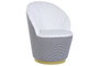 DKD Home Decor Butaca Sixties Blanco Dorado Pata de Gallo 66 x 85 x 69 cm