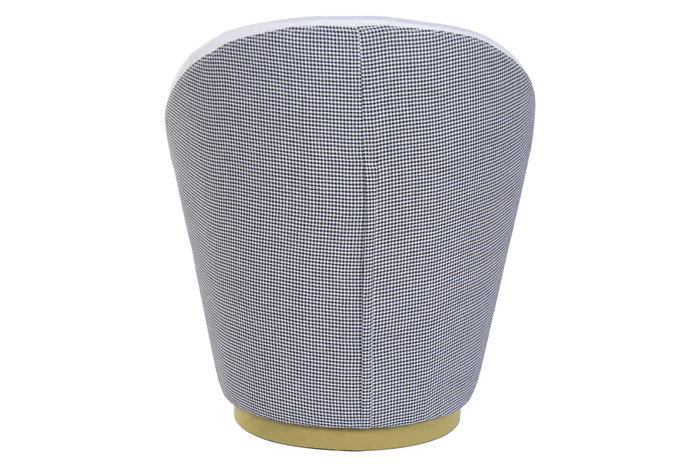 DKD Home Decor Butaca Sixties Blanco Dorado Pata de Gallo 66 x 85 x 69 cm