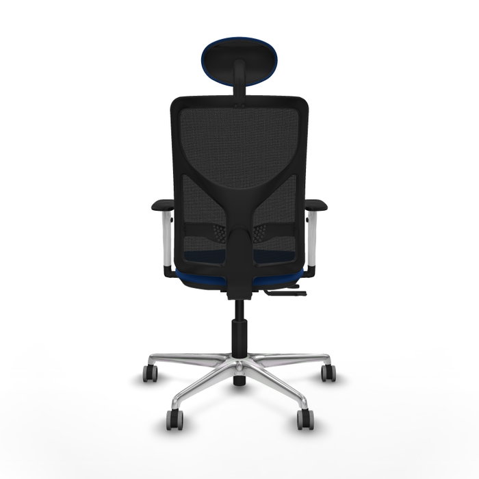 PIQUERAS Y CRESPO Silla de oficina Motilla con mecanismo Sincro/Traslack, Azul y Negro