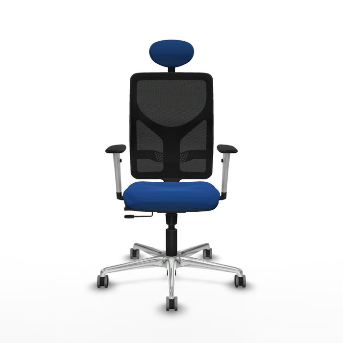 PIQUERAS Y CRESPO Silla de oficina Motilla con mecanismo Sincro/Traslack, Azul y Negro