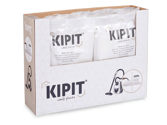 Kipit Bolsa de Vacío 50 x 70 cm Plástico Transparente Fragancias Surtidas Rosa Jazmín Océano Lavanda (Set de 36)