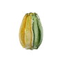 Ixia Jarrón Decoración de Cristal Verde-Amarillo 14,50 x 14,50 x 21 cm