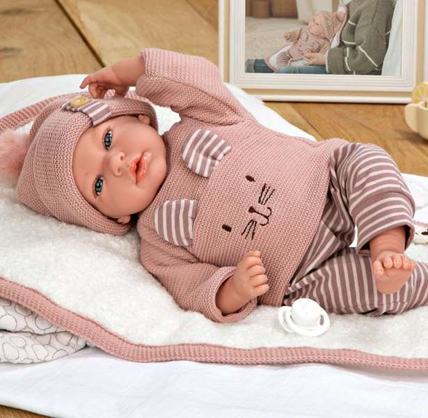 Muñecas Arias Muñeca Elegance Andie con Mantita 40 cm Cuerpo Blando Muñecas Arias Muñeca Elegance Andie con Mantita 40 cm Cuerpo Blando