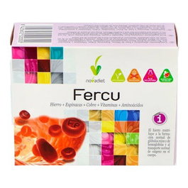 NOVADIET Fercu 60 Cápsulas - Complemento para deficiencias de vitaminas y hierro