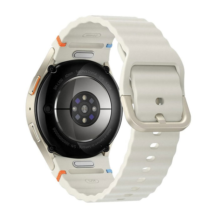 Samsung Galaxy Watch 7 L300 EU - Reloj Inteligente 40mm WiFi GPS Wear OS, Aluminio Cream, Pantalla AMOLED 1.3", IP68, Monitor Cardíaco, NFC, Batería 300mAh