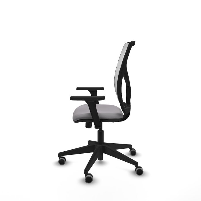 PIQUERAS Y CRESPO Silla de oficina Motilla con mecanismo Sincro, Gris y Blanco