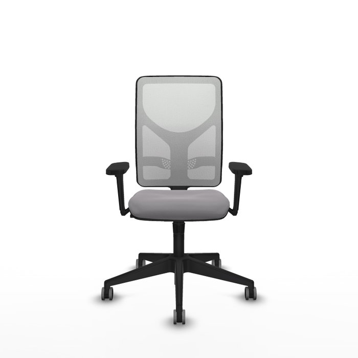 PIQUERAS Y CRESPO Silla de oficina Motilla con mecanismo Sincro, Gris y Blanco