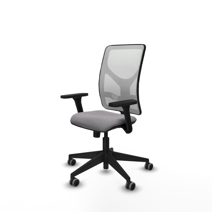 PIQUERAS Y CRESPO Silla de oficina Motilla con mecanismo Sincro, Gris y Blanco
