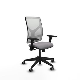 PIQUERAS Y CRESPO Silla de oficina Motilla con mecanismo Sincro, Gris y Blanco
