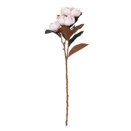 Flor Magnolia Rosa Goma Decoración 73 cm (Set de 5)