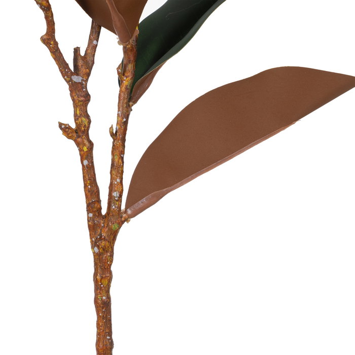 Flor Magnolia Rosa Goma Decoración 73 cm (Set de 5)