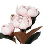 Flor Magnolia Rosa Goma Decoración 73 cm (Set de 5)