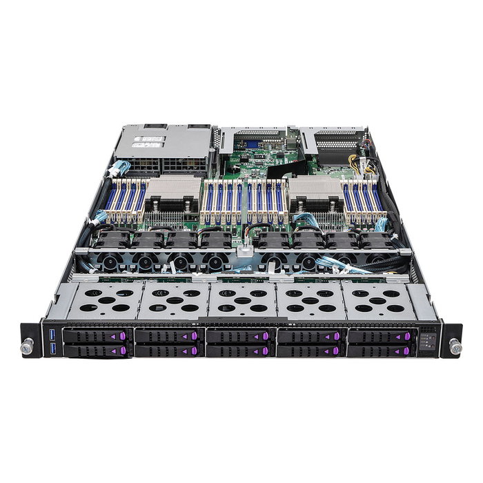 ASRock Rack 1U10E-MILAN2 Barebone Servidor 1U Dual Socket SP3, Compatible con AMD EPYC 7002/7003, 32 Ranuras DDR4, 12 Bahías Hot-Swap, Fuente 1600W
