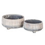 Macetero Cemento Decoración 20 X 20 X 10 cm (Set de 2)