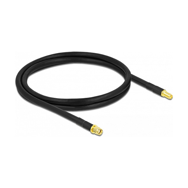 DeLOCK Cable de antena coaxial RP-SMA macho a RP-SMA hembra LMR300 1 m DeLOCK Cable de antena coaxial RP-SMA macho a RP-SMA hembra LMR300 1 m