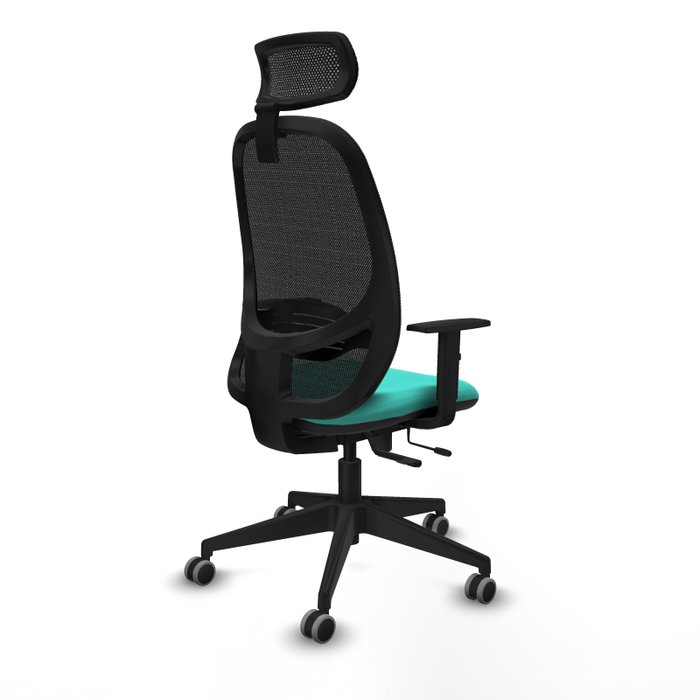 PIQUERAS Y CRESPO Silla de oficina Cilanco con mecanismo Sincro/Traslack, Turquesa y Negro PIQUERAS Y CRESPO Silla de oficina Cilanco con mecanismo Sincro/Traslack, Turquesa y Negro