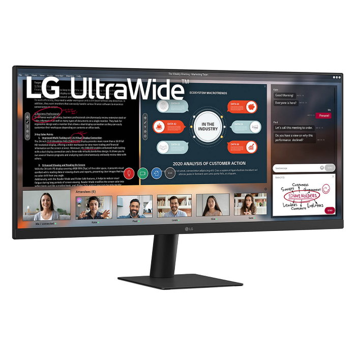 LG 29U511A-B Monitor 73,7 cm (29") WFHD IPS 21:9 100Hz HDR10 HDMI DisplayPort VESA Negro