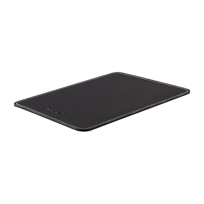 LogiLink Alfombrilla de Ratón ID0150, Cuero, Base Antideslizante, Negro, 220 x 180 x 3 mm