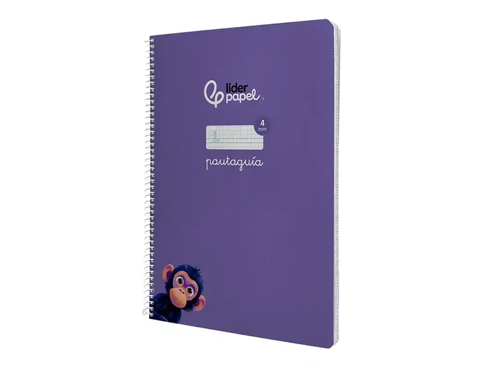 Liderpapel Cuaderno espiral Pautaguía A4 80 hojas cuadro 4mm lila Liderpapel Cuaderno espiral Pautaguía A4 80 hojas cuadro 4mm lila