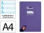 Liderpapel Cuaderno espiral Pautaguía A4 80 hojas cuadro 4mm lila