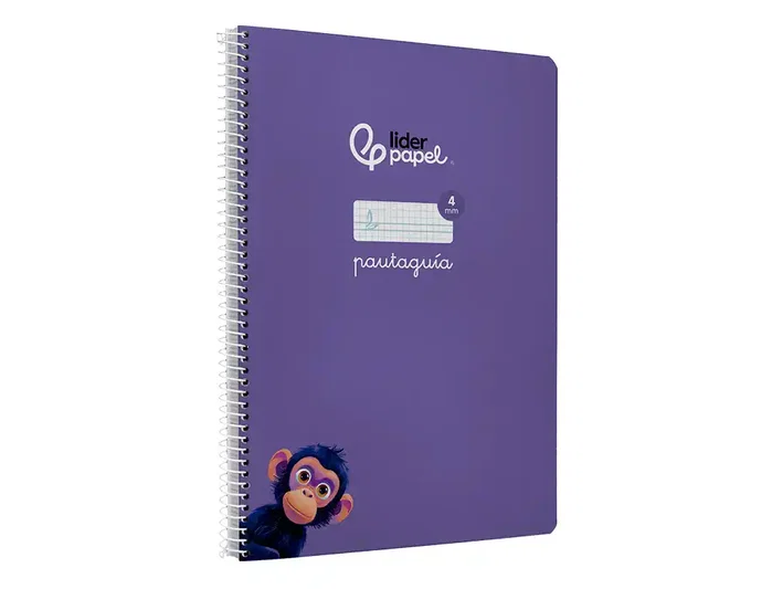 Liderpapel Cuaderno espiral Pautaguía A4 80 hojas cuadro 4mm lila Liderpapel Cuaderno espiral Pautaguía A4 80 hojas cuadro 4mm lila