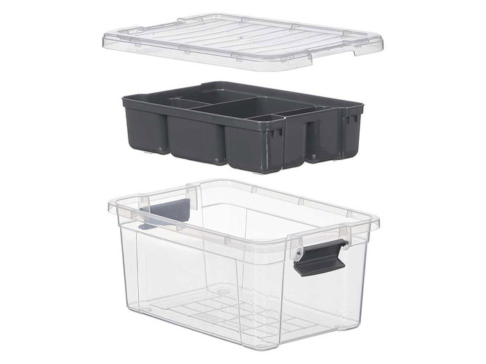 KIPIT Caja Organizadora Antracita 5 Huecos 3,2L KIPIT Caja Organizadora Antracita 5 Huecos 3,2L