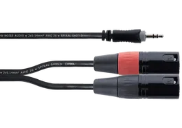CORDIAL Cable Y mini-jack estéreo a 2 XLR macho de 3 m