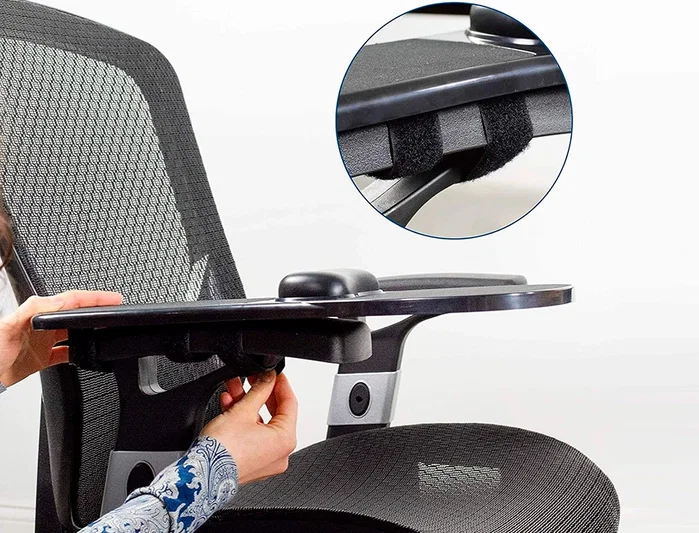Q-connect Reposabrazos Ergonómico con Alfombrilla de Ratón y Apoyo de Muñeca Color Negro 220x140x480 mm