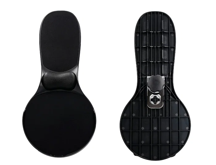 Q-connect Reposabrazos Ergonómico con Alfombrilla de Ratón y Apoyo de Muñeca Color Negro 220x140x480 mm
