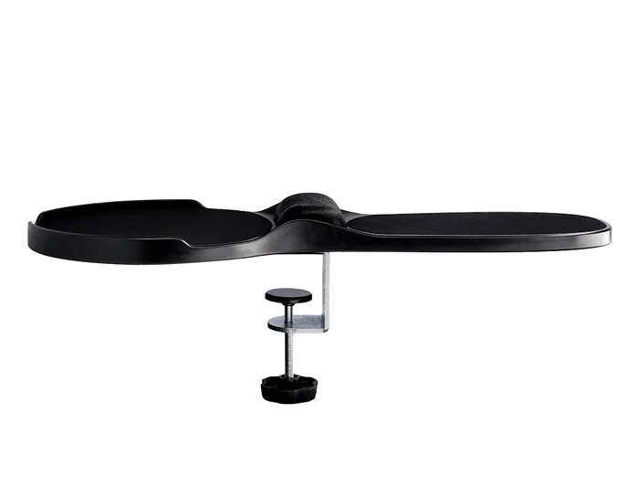 Q-connect Reposabrazos Ergonómico con Alfombrilla de Ratón y Apoyo de Muñeca Color Negro 220x140x480 mm