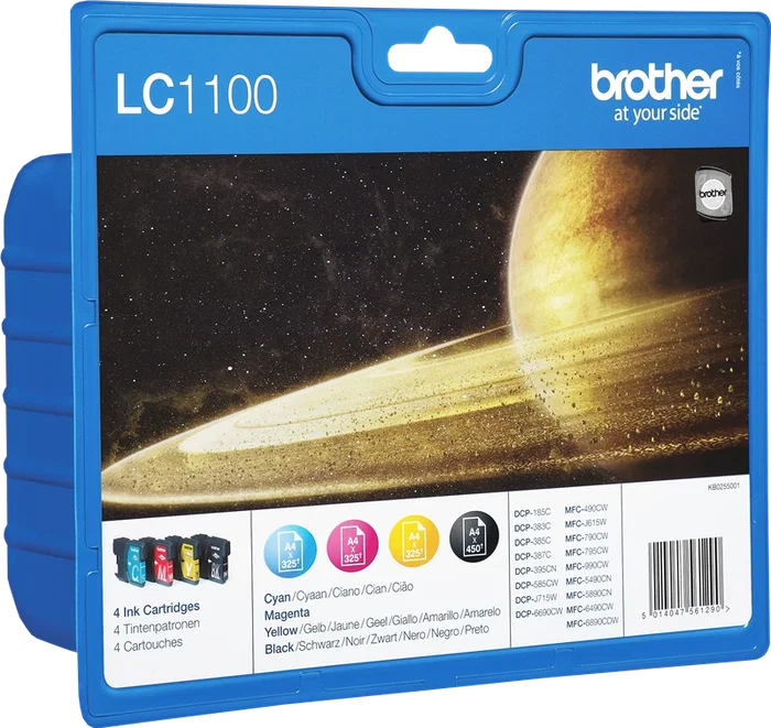 Brother Multipack de cartuchos de tinta LC-1100 (Negro, Cian, Magenta, Amarillo) Brother Multipack de cartuchos de tinta LC-1100 (Negro, Cian, Magenta, Amarillo)