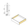 Emuca Cajón exterior Vertex con regulación 3D de altura 93mm, 40kg, espesor de tablero de 18mm, profundidad 400mm, Acero, Gris antracita