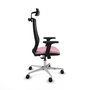 PIQUERAS Y CRESPO Silla de oficina Mardos con mecanismo Sincro, Rosa y Negro