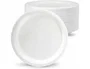 Platos de Fibra Bio 18 cm Diámetro, Ecológicos y Biodegradables para Postres o Eventos, Paquete de 50 Unidades