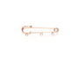 Innspiro Aguja broche metálica 3 anillas dorada 50,0x10,7mm, 2u. (Pack de 2)