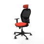 PIQUERAS Y CRESPO Silla de oficina Jorquera con Mecanismo Sincro/Traslack, Naranja oscuro y Negro