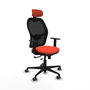 PIQUERAS Y CRESPO Silla de oficina Jorquera con Mecanismo Sincro/Traslack, Naranja oscuro y Negro