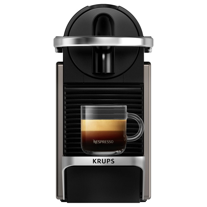 Krups XN 306 T Pixie Cafetera de Cápsulas Nespresso Titan y Negro 1260W 0.7L