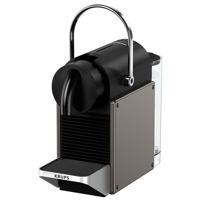 Krups XN 306 T Pixie Cafetera de Cápsulas Nespresso Titan y Negro 1260W 0.7L