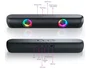 Q-connect Barra de Sonido Bluetooth con Iluminación LED y Control de Volumen, Potencia 2x5W, Color Negro