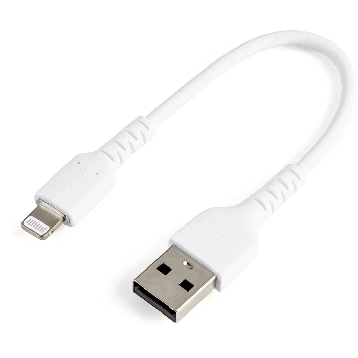 Startech Cable USB-A a Lightning de 15 cm Blanco con Fibra de Aramida