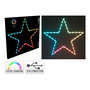 Basics Estrella LED de Navidad RGB Multifunción, 45 LEDs, USB con Controlador, 10 m Cable, Transparente, 60 x 57 cm