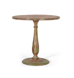 Giner y Colomer Mesa de Comedor Redonda de Madera de Mango Pintada a Mano 76 cm