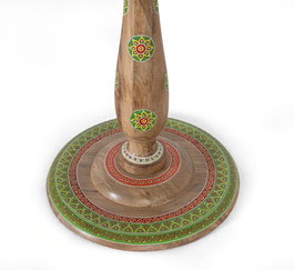 Giner y Colomer Mesa de Comedor Redonda de Madera de Mango Pintada a Mano 76 cm