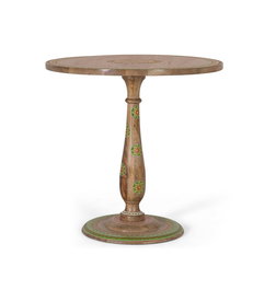 Giner y Colomer Mesa de Comedor Redonda de Madera de Mango Pintada a Mano 76 cm