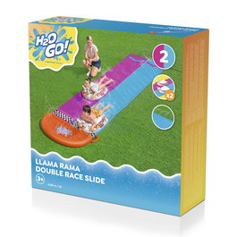 Bestway Pista Deslizante con Hinchables Doble Animales Llama 488x138 cm +3 Años Jardin 52320